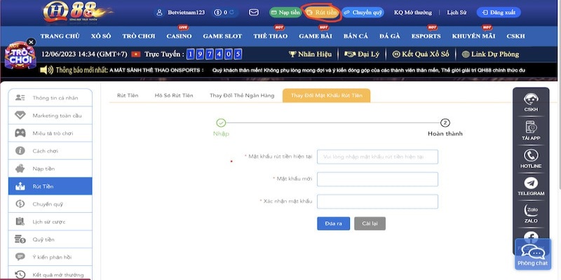 Tổng hợp những lỗi thường gặp khi rút tiền QH88
